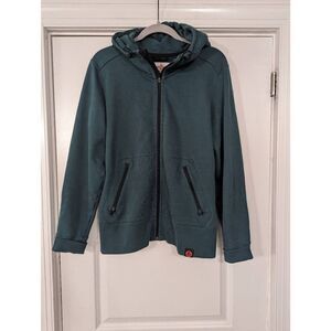 American Giant Storm Hoodie women's size XL green full zip front durable